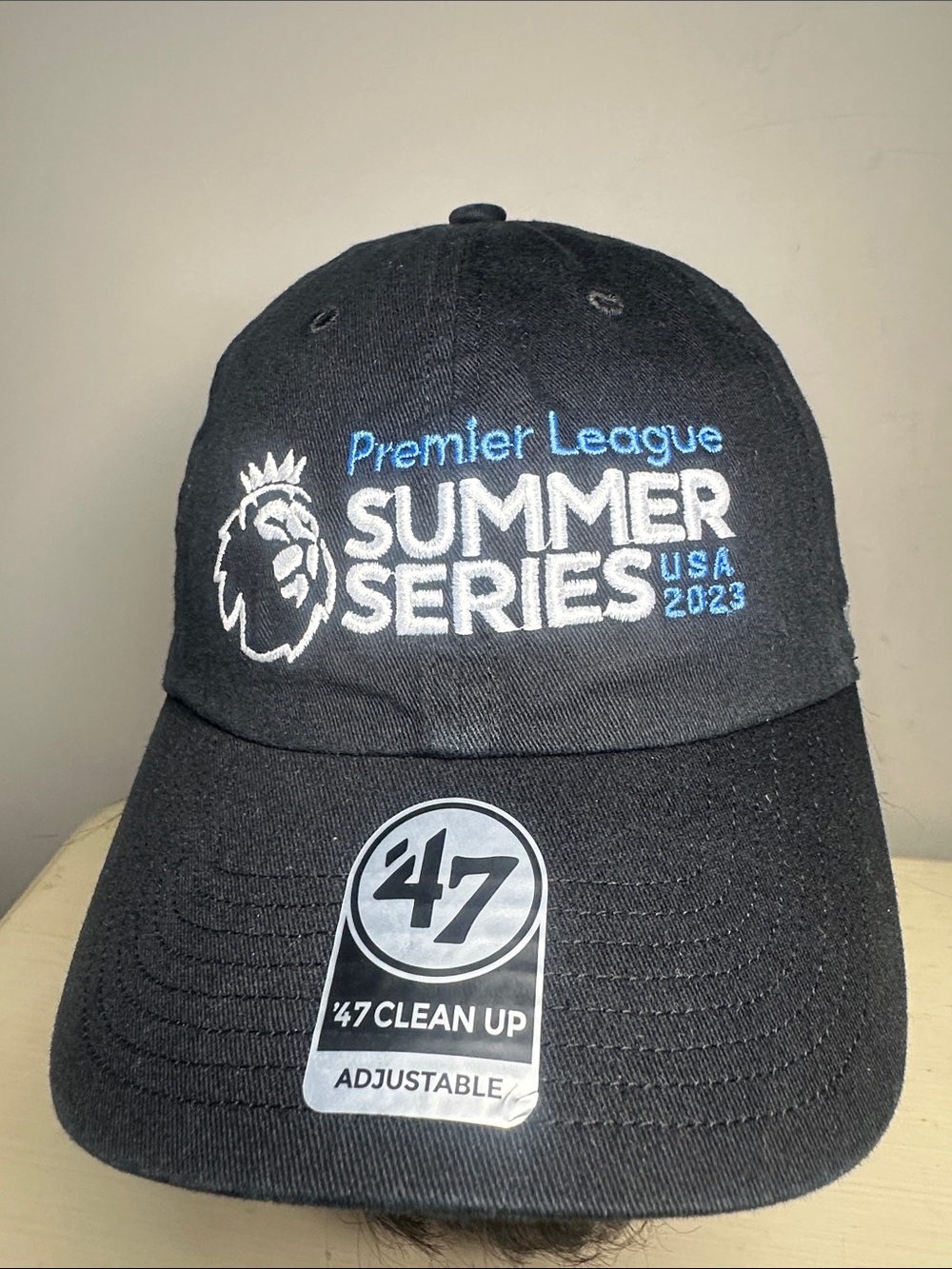 47 Brand New Premier League Summer Series USA 2023 black with white, blue hat